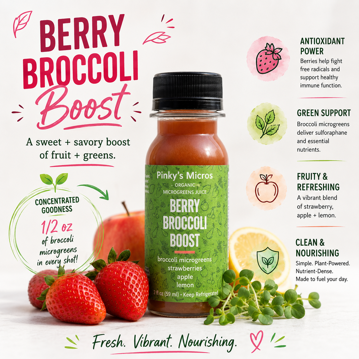 Berry Broccoli Boost Juice