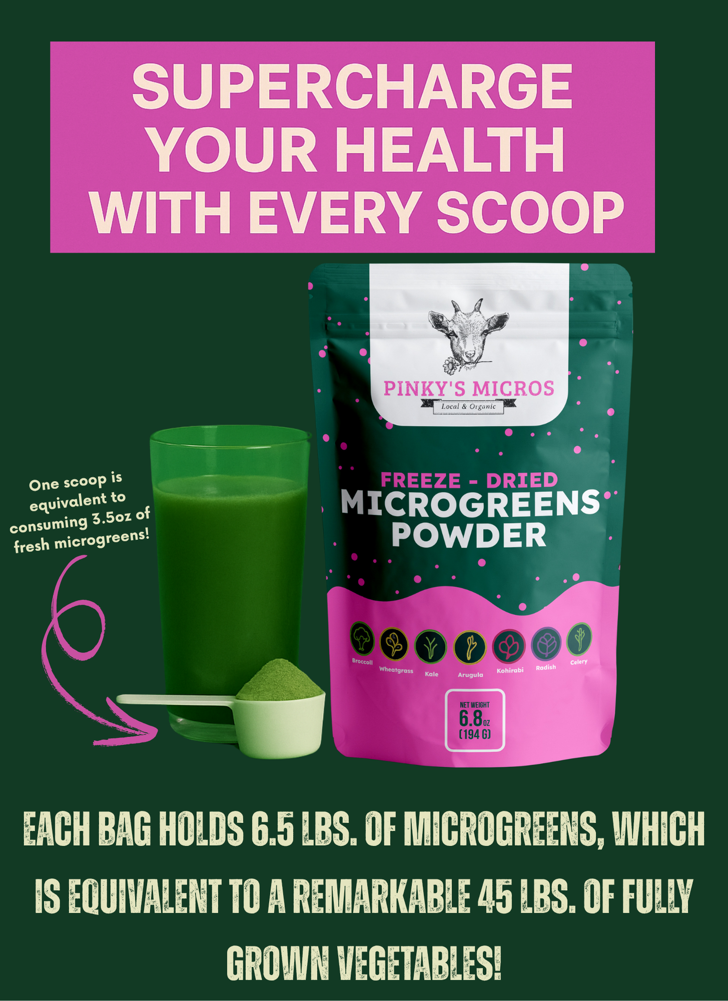 Freeze-Dried Microgreens Powder