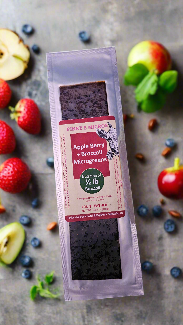 Apple Berry + Broccoli Microgreens Fruit Leather