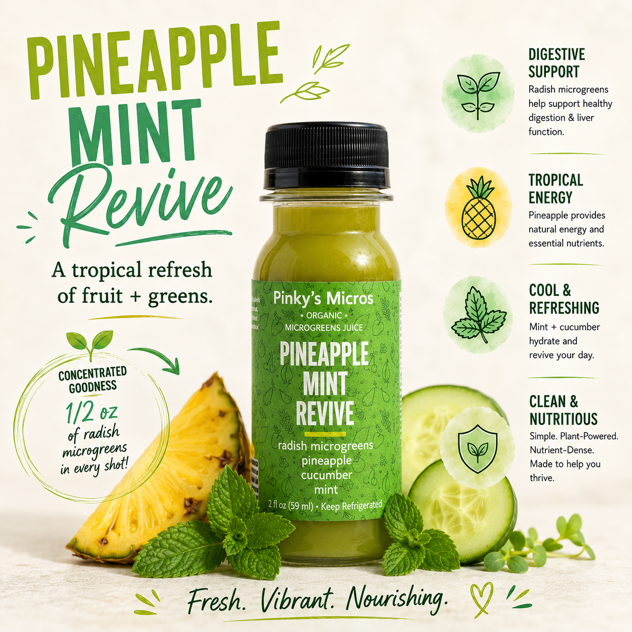 Pineapple Mint Revive Juice